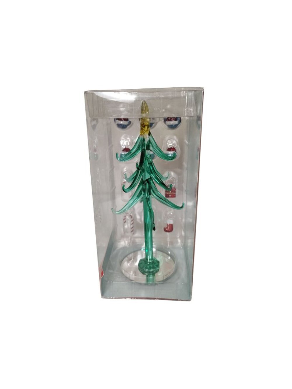 Disney Glass Christmas Tree With Stitch Ornaments and Star Topper - Picture 2 of 7
